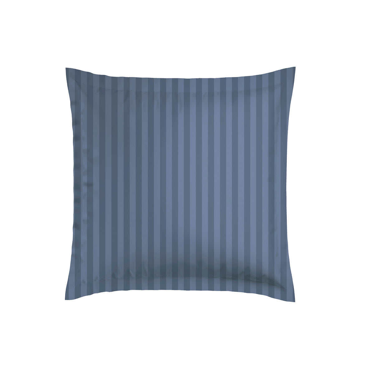 Set de 2 taies d'oreiller satin de coton rayure tissé Jacquard - Bleu - VipShopBoutic