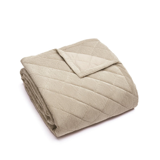 Bedspread corduroy - Diamond Taupe