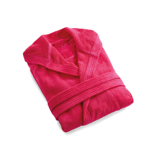 Peignoir avec capuche en coton ultra doux et absorbant - Fuchsia - VipShopBoutic