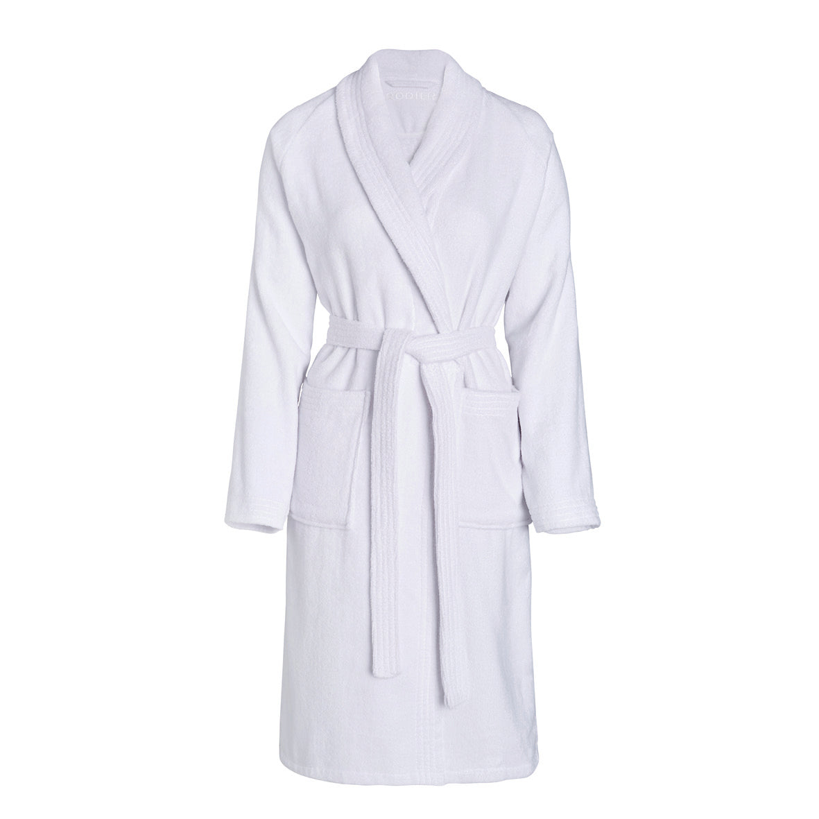 Bathrobe with shawl collar White