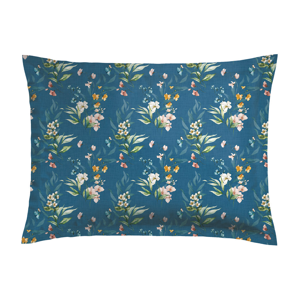 Pillowcase(s) cotton satin - Jardin de Fleurs Blue