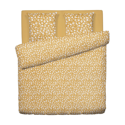 Duvet cover + pillowcase(s) cotton satin - Elégance yellow