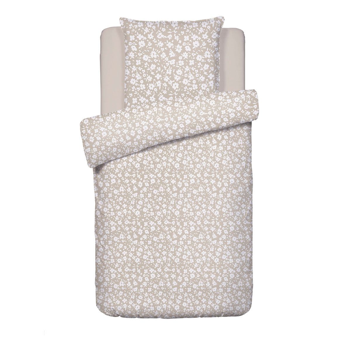 Duvet cover + pillowcase(s) cotton satin - Elégance taupe