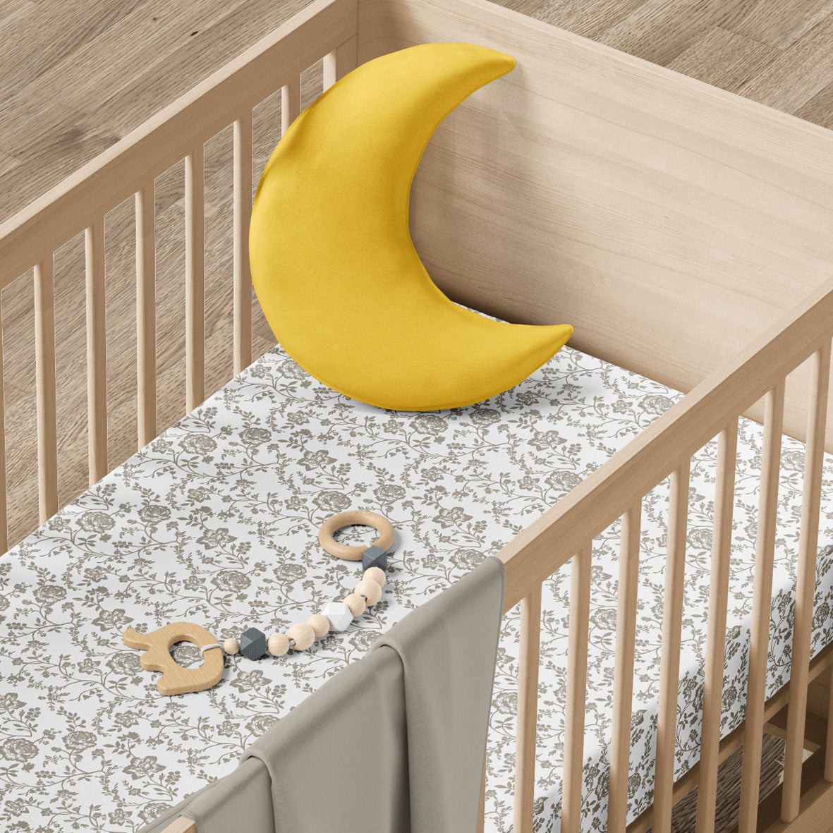 Duvet cover pillowcase(s) baby cotton satin Parterre de Roses