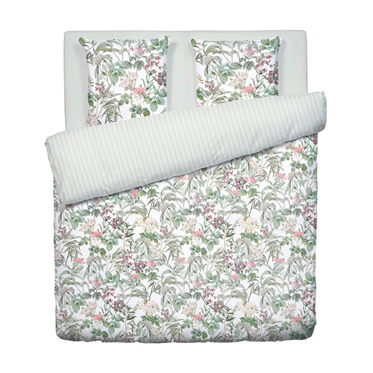 Duvet cover + pillowcase(s) cotton satin - Rozas white