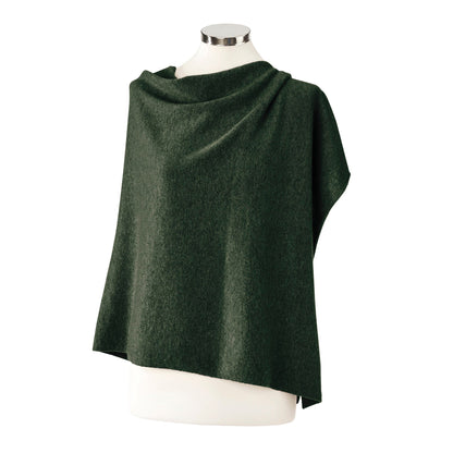 Poncho cashmere - Dark green