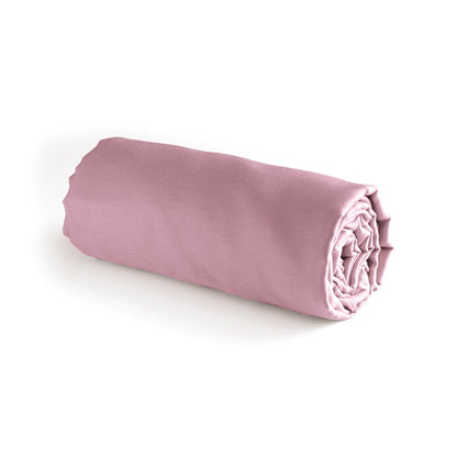 Fitted sheet - 100% cotton satin - Pink