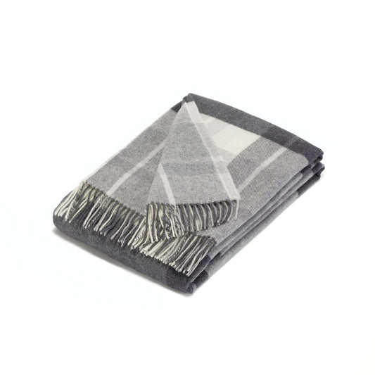 Woven plaid -Tartan White / Grey