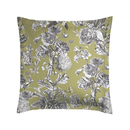 Pillowcases cotton satin - Jardin Botanique green