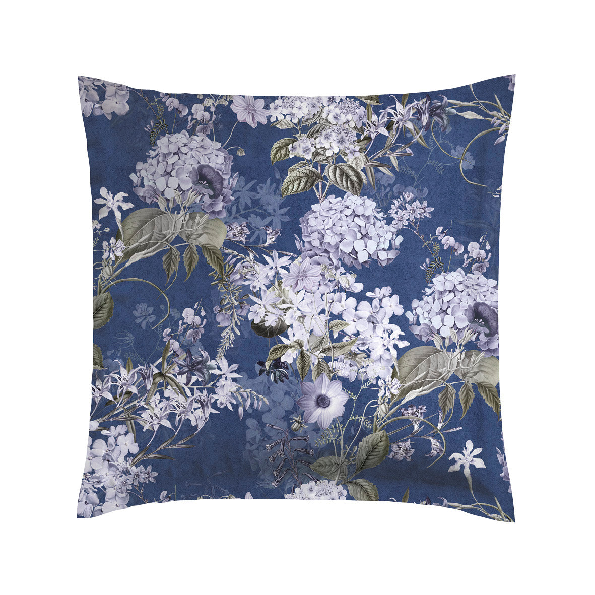 Pillowcases cotton satin - Hortensia blue