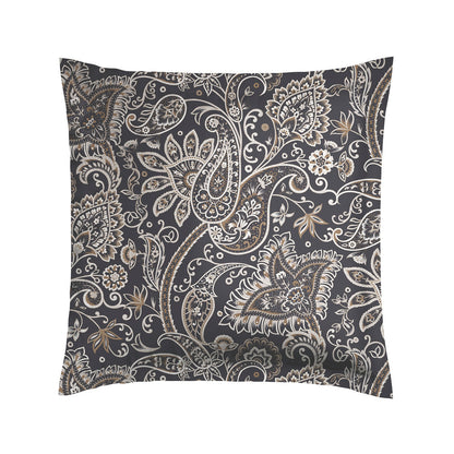 Pillowcases cotton satin - Indienne Grey / taupe