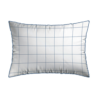 Pillowcases cotton satin - Carreaux white
