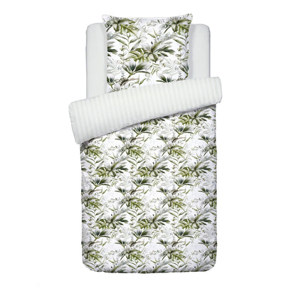 Duvet cover + pillowcase(s) cotton satin - Jardin Exotique white