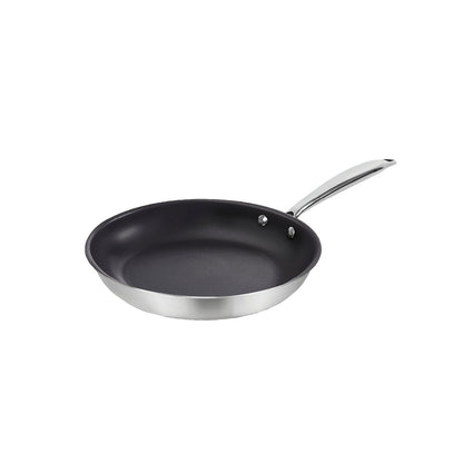 Stainless steel triply frypan non-stick coating - Silver