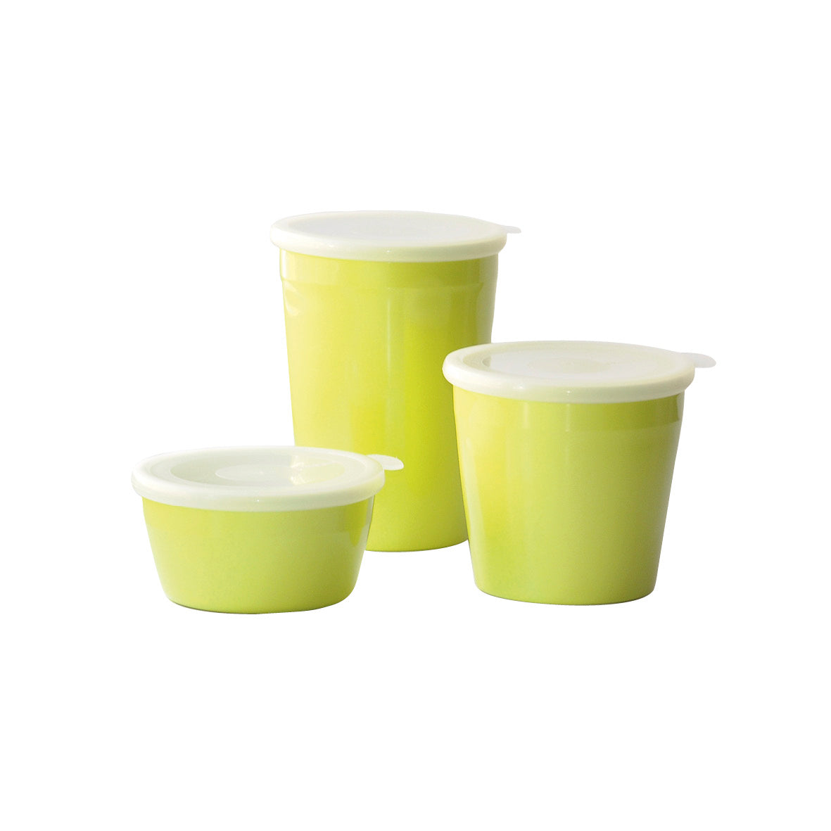 Set of 3 high food containers with lid - 350 ml + 700 ml + 1100 ml