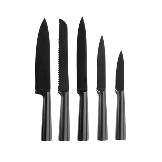 Set of 5 knives matt black