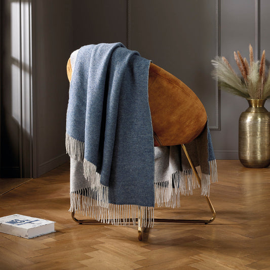 Woven plaid - Dark blue / Light grey