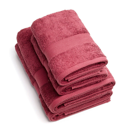 Set de 2 serviettes + 2 draps de bain ultra doux et absorbants