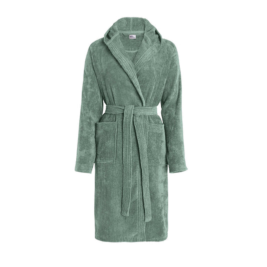 Hooded bathrobe - Bottle Green