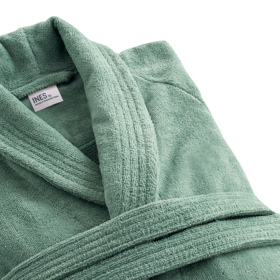 Bathrobe with shawl collar - Bottle Green