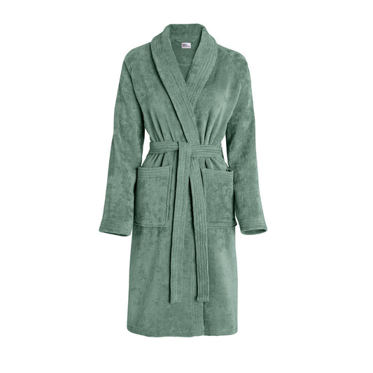 Bathrobe with shawl collar - Bottle Green