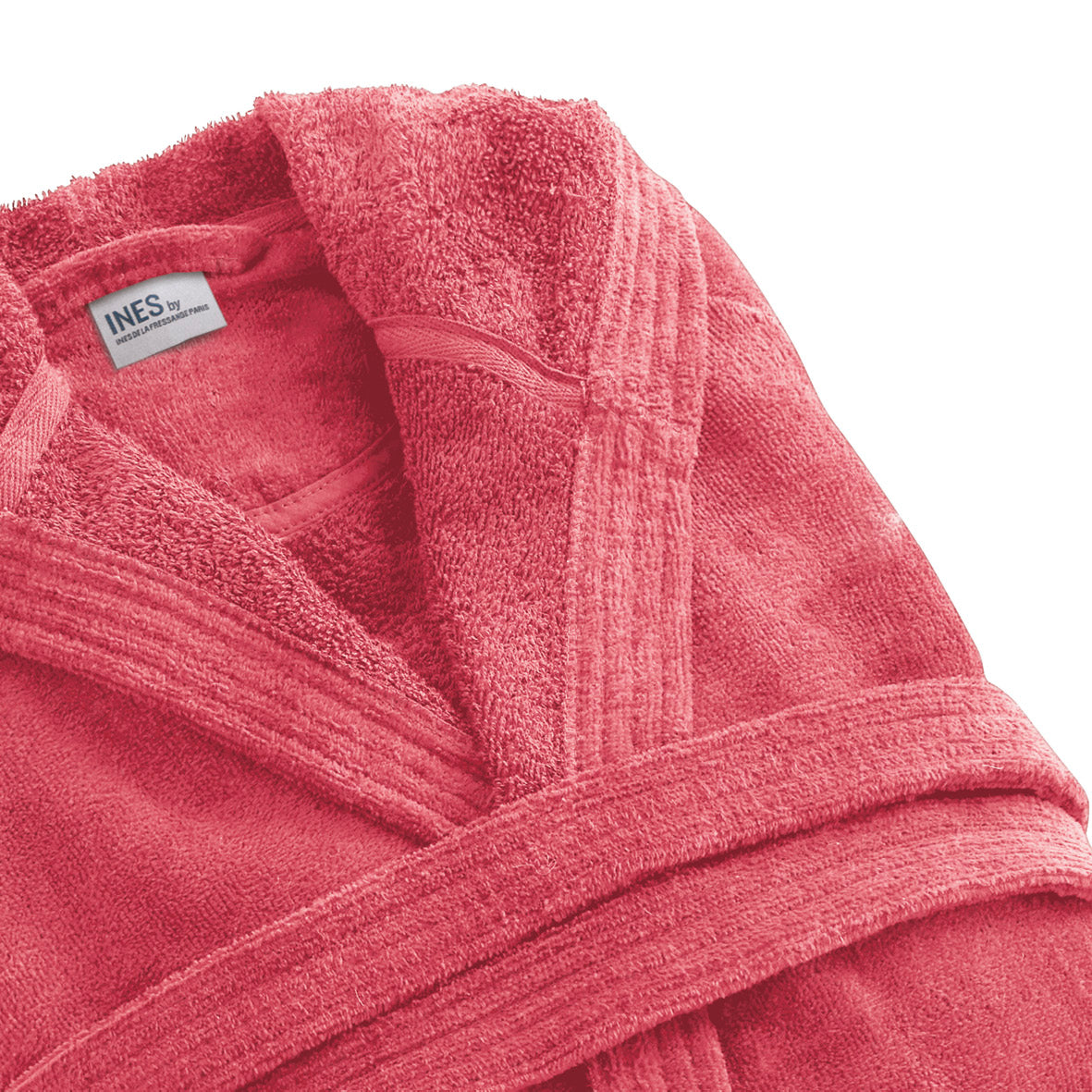 Hooded bathrobe - Hibiscus pink
