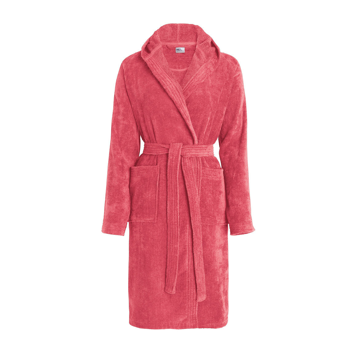 Hooded bathrobe - Hibiscus pink