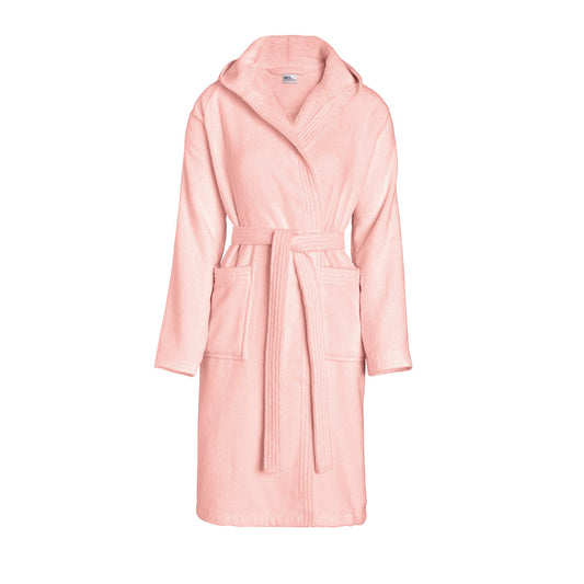Hooded bathrobe - Salmon pink