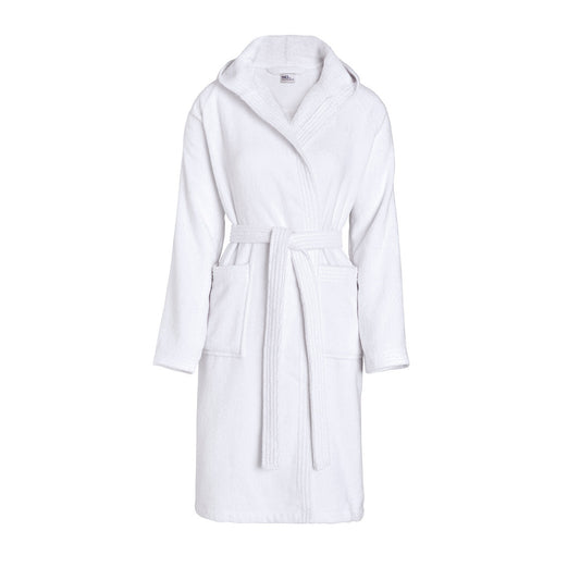 Hooded bathrobe - White