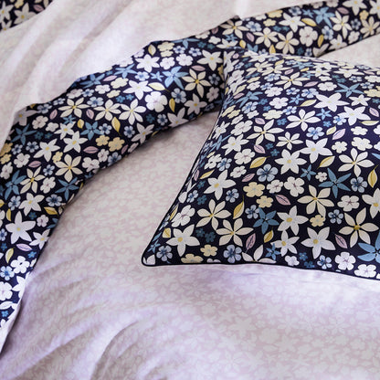 Pillowcase(s) cotton satin - Etoile de Printemps Blue