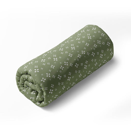 Fitted sheet baby cotton satin - Mirabelle Green