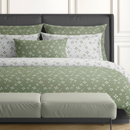Fitted sheet cotton satin - Mirabelle Green