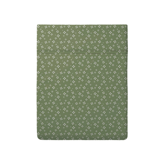 Flat sheet baby cotton satin - Mirabelle Green