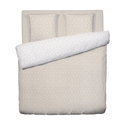 Duvet cover + pillowcase(s) cotton satin Marinière Taupe