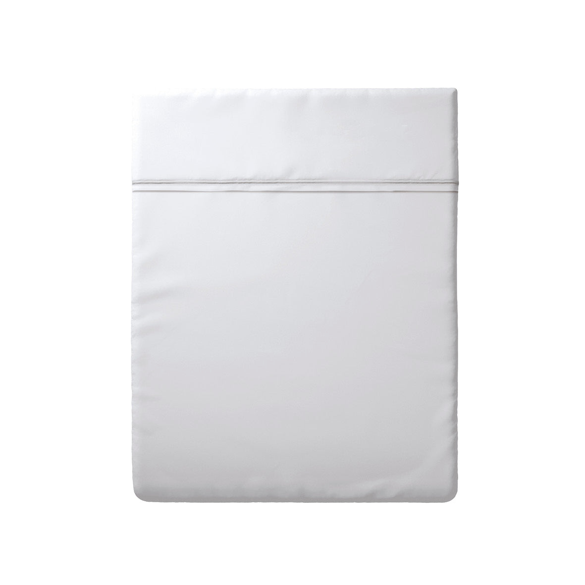 Flat sheet cotton satin - White