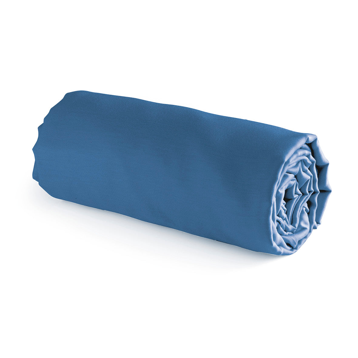 Fitted sheet cotton satin - Blue