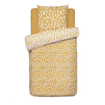 Duvet cover + pillowcase(s) cotton satin - Les Yeux de Suzanne Yellow