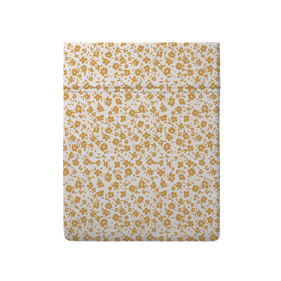Flat sheet cotton satin - Les Yeux de Suzanne White/yellow