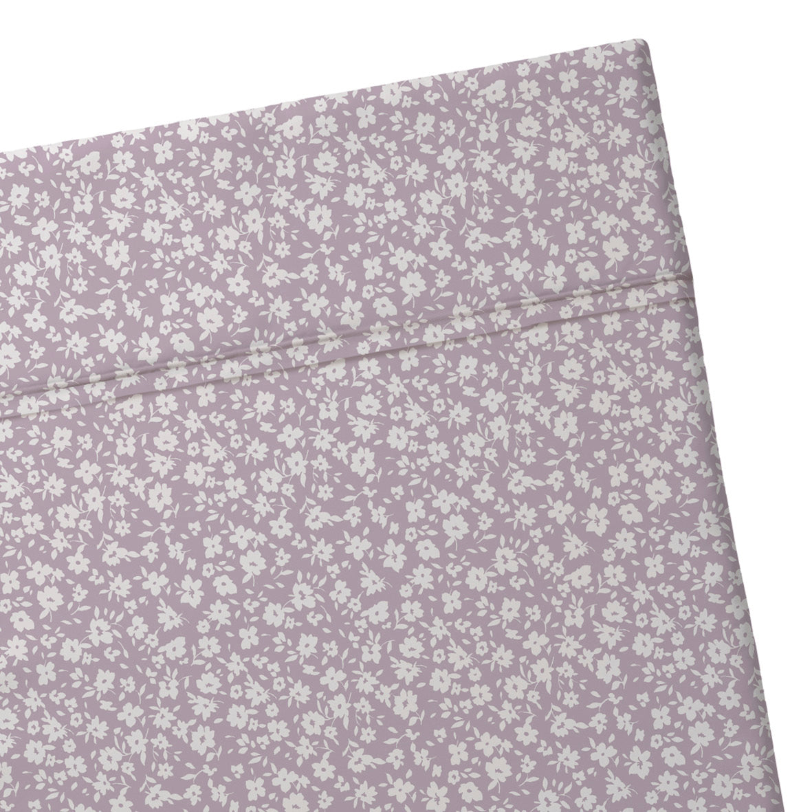 Flat sheet baby cotton satin - Les Yeux de Suzanne Lavender