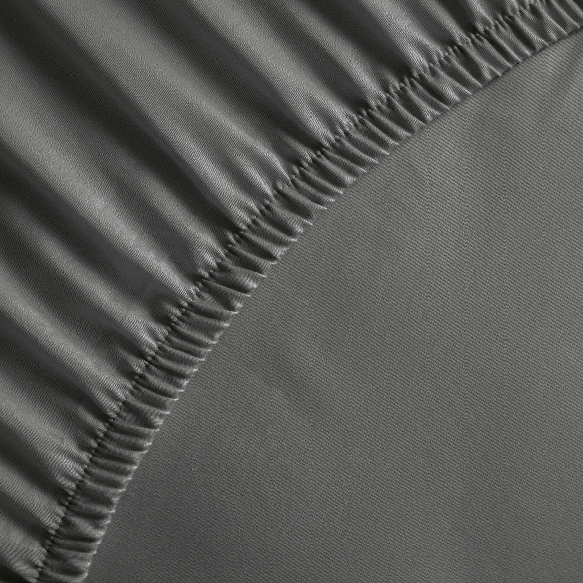 Fitted sheet cotton satin - Dark Grey