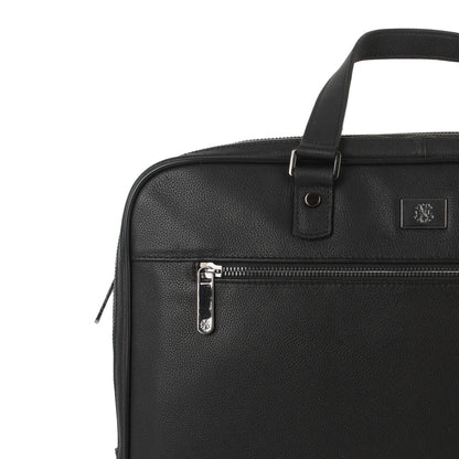 Briefcase with 2 gussets - CHARLES (BLACK)