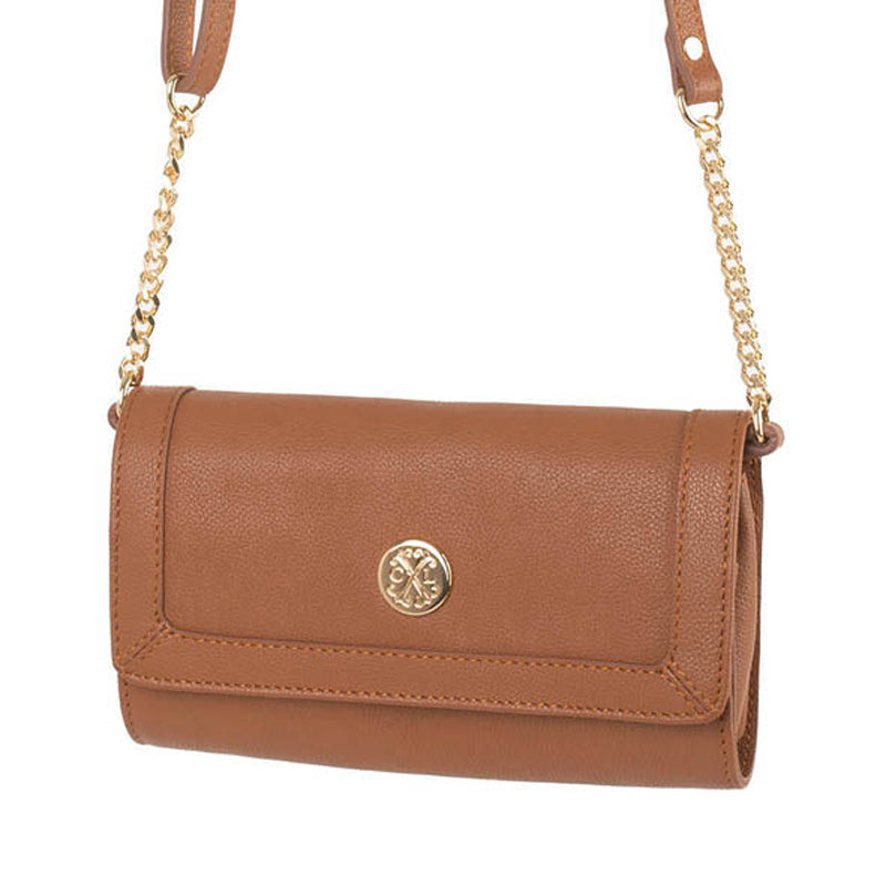 Evening clutch bag - Nora Cognac
