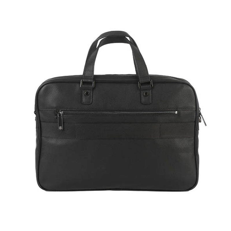 Briefcase with 2 gussets - CHARLES (BLACK)