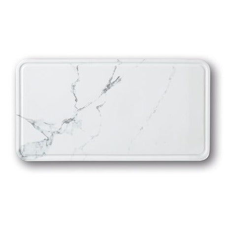 Modulo serving dish 39 x 21 cm - White marble - hot